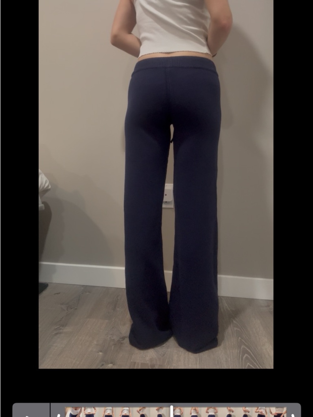 Garage Straight Leg Sweater Pants - Navy - Picture 4 of 7
